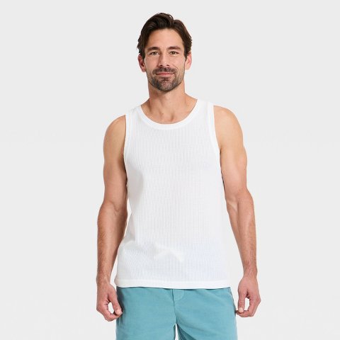 Мужские рубашки Goodfellow & Co Men's Everywear Value Tank Top - Goodfellow & Co™ Off-White XXL