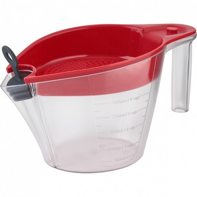 2 Cup Plastic Fat Separator Handle Red - Bed Bath & Beyond - 29343640