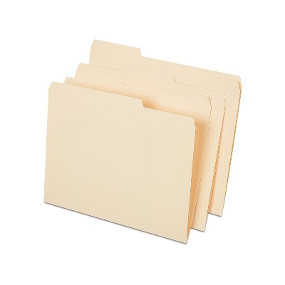 Staples File Folders 3 Tabs Letter Size Manila 50/Box (25775) 541077
