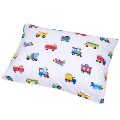 Trains with Planes and Trucks Microfiber Pillow Case - WildKin