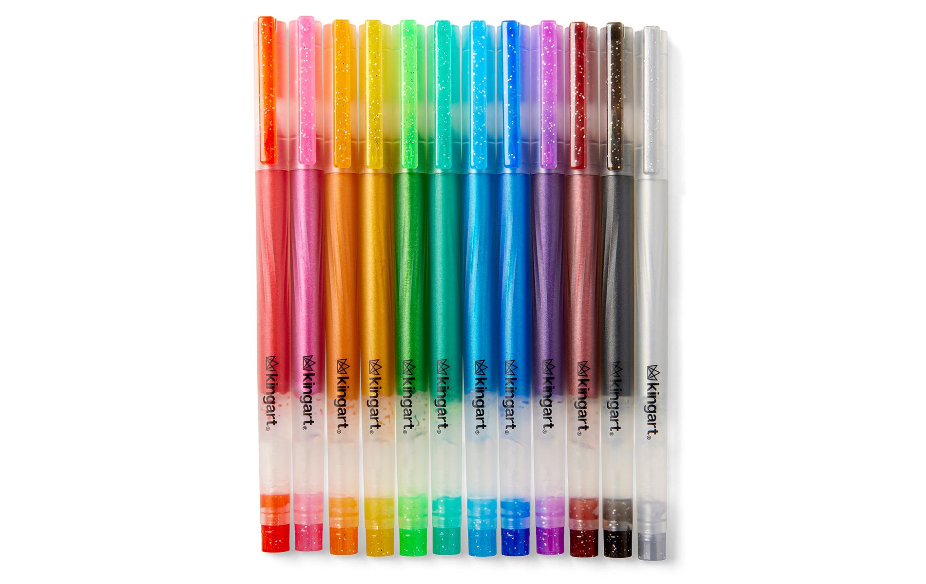 KINGART Gel Pens 12 Glitter Colors