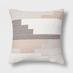 Southwest Geo Square Throw Pillow Gray - Project 62