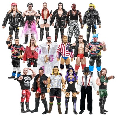 Set of 18 Loose Rising Stars & Legends of Wrestling Action Figures