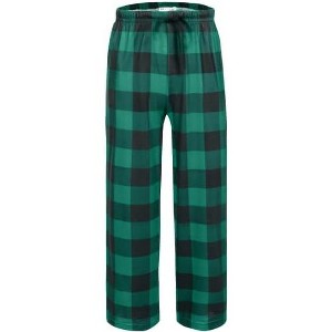Ekouaer Boys Pajama Pants Long Sleep Soft Elastic Waist Bottoms Plaid Lounge With 2 Pockets 4-14 Years - 1 of 4