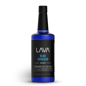 LAVA Premium Blue Curacao Syrup, 33.8oz (1-Liter), Made with 100% Sugar, Orange Extract, Non-Alcoholic, No Artificial Sweeteners or Flavors - 1 of 3