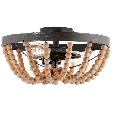 15" Doxon Boho Semi-Flush Mount Pendant Brown - River of Goods