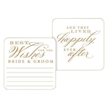 20ct Best Wishes for the Bride and Groom Paper Coasters
