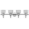 Chloe Lighting Lucie Industrial-Style 4 Light Chrome Finish Bath Vanity Wall Fixture Clear Prismatic Glass 34" Wide - 2 of 3