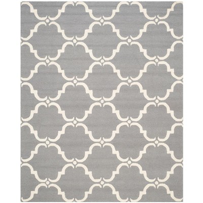 Ivory and Gray Hand-Tufted Wool 8' x 10' Area Rug