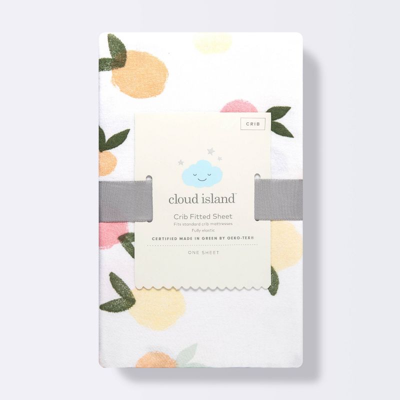 Polyester Rayon Jersey Fitted Crib Sheet - Cloud Island&#8482; Citrus, 6 of 7