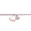 Guili Kids/Teens 18K Rose Gold Plated Adjustable Heart Charm Bracelet with Cubic Zirconia - Stylish, Elegant Jewelry for Everyday or Special Occasions - 2 of 3