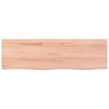 vidaXL Bathroom Countertop Light Brown 39.4 in.x11.8 in.x(0.8 in.-1.6 in.) Treated Solid Wood - 3 of 4