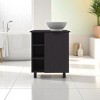24" Bathroom Vanity with Integrated Sink – Modern Freestanding Cabinet with Open Shelves and Storage, No Faucet Included - 4 of 4