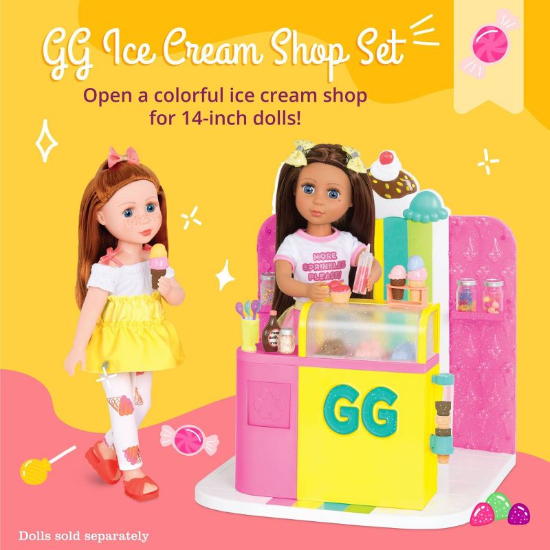 Glitter Girls Ice Cream Shop Accessory Playset for 14&#34; Dolls, 4 of 13