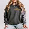 Simply Sage Market Women's Lightweight Garment Dyed Graphic Sweatshirt Embroidered Hello Pumpkin - 2 of 4