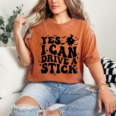 Simply Sage Market Yes I Can Drive A Stick Garment Dyed Tee