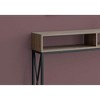 Monarch Specialties Accent Table Console Entryway Narrow Sofa Living Room Bedroom Brown Laminate Black Metal Contemporary Modern - 4 of 4