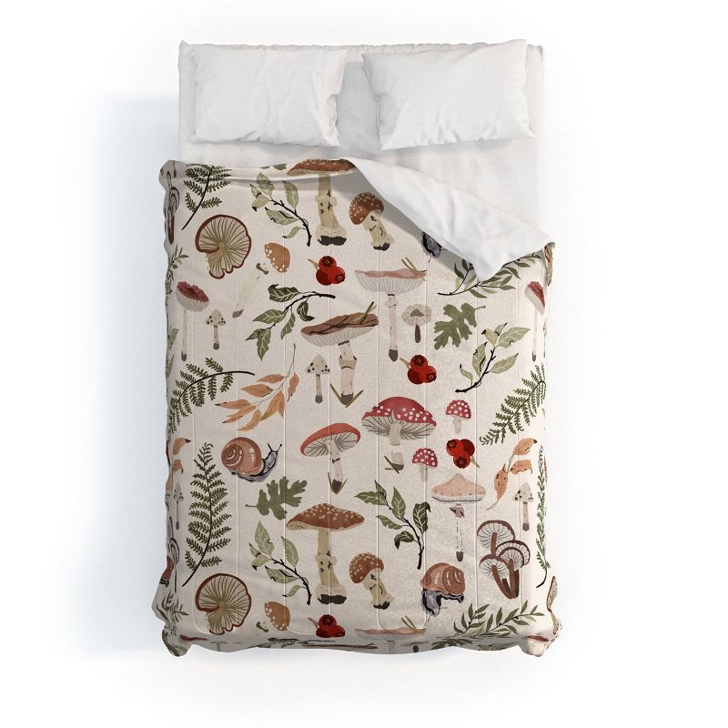 Deny Designs Marta Barragan Camarasa Mushroom Seasonal Comforter Set, 1 of 4