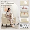 Mid-Century Accent Chair, Modern Upholstered Fabric Accent Armchair, Comfy Upholstered Reading Accent Chairs for Bedroom - 4 of 4