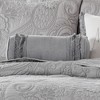 Perla Grey Solid Neckroll Decorative Pillow - Levtex Home - 2 of 3