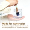 Princeton Neptune Round Brush, Synthetic Bristles, Short Handle Watercolor Paintbrush, Dark Wood, Size 8, 1 Count - 4 of 4
