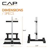 CAP Olympic Bumper Plate Tree Rack 4 Weight Plate Post and 2 Barbell Storage Holder - 4 of 4