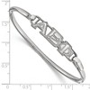 Black Bow Jewelry Sterling Silver Alpha Epsilon Phi Greek Life Bangle Bracelet 7 Inch - 2 of 3