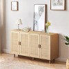 62.20"Elegant and Functional 4-Door Rattan Decorative Storage Cabinet,for Bedroom - 2 of 4