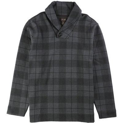 Tasso Elba Mens Printed Shawl Sweater