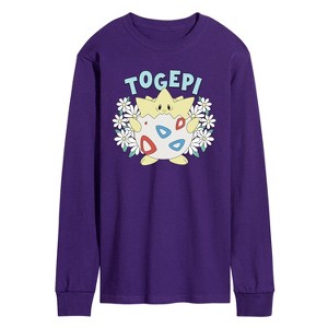 Men's - Pokémon - Floral Togepi Long Sleeve Graphic T-Shirt - 1 of 2
