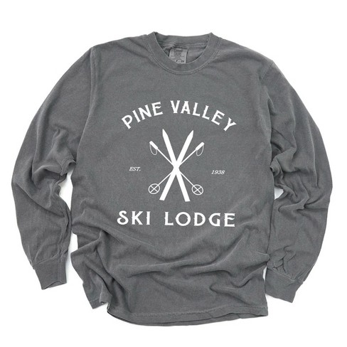 Simply Sage Market Women's Pine Valley Ski Lodge Long Sleeve Garment Dyed Tee - image 1 of 4