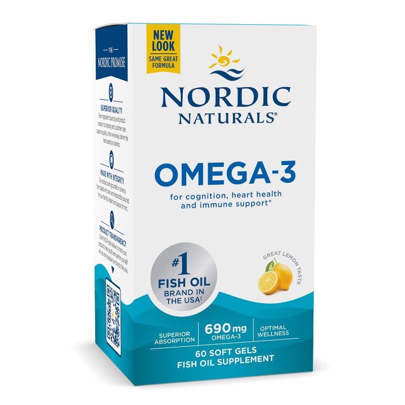 Nordic Naturals Omega-3 Softgels Dietary Supplement - 60ct, 1 of 10