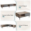 Bestier Mid Century Modern TV Stand for 85 inch TV, 2 in 1 Long TV Cabinet for Living Room - 3 of 4