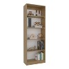 TOAOTBNBO 5-Tier Spacious Bookcase with Storage Cabinet, Compact Wood Bookshelves for Small Apartment Beige Narrow Book Shelf - 2 of 4