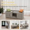 SEVOBAL Outdoor Shoe Storage Cabinet 12 Pair 2 Door Storage Bench Indoor Outdoor Waterproof Adjustable Shelves Entryway Hallway, Beige, - 4 of 4