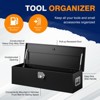 Mlezan Steel Truck Bed Tool Box: Lockable, Heavy-Duty Storage for Truck, Pickup, RV, or Trailer. Black Utility Box for Tools and Supplies. - 3 of 4