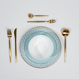Ozarke Tiffany Blue Plates Set - Multicolor - 1 of 4