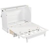 Merax Farmhouse Murphy Bed Cabinet with USB Charging Station Storage Space - 3 of 4
