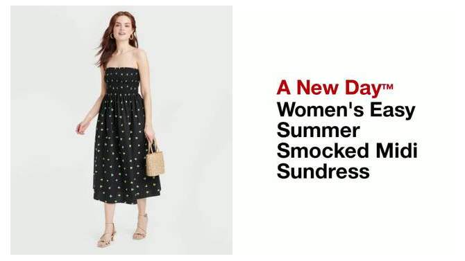 Women's Easy Summer Smocked Midi Sundress - A New Day™, 2 of 11, play video