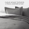 Cloud Weave Textured Comforter Set, Plush All-Season Down Alternative, Ultra Soft, 3-Piece Set - Becky Cameron - 3 of 4