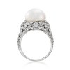 Ross-Simons 12.5-13mm Cultured Pearl and 1.50 ct. t.w. White Topaz Ring in Sterling Silver - 4 of 4