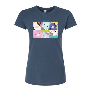 Women's - Squishmallows - Mooody Cow Grid Fitted Graphic T-Shirt - 1 of 2