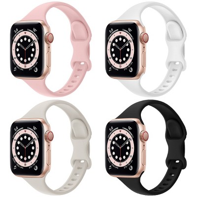 North 4 Pack Slim Silicone Apple Watch Bands 38/40/41/42mm(Series 10)