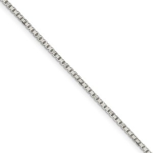 Black Bow Jewelry 1.7mm Sterling Silver Diamond Cut Solid Octagonal Box Chain Necklace - 1 of 4