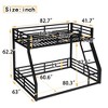 Kumasinova Metal Bunk Bed,Heavy Duty Floor Bunk Bed with Ladder,High Guardrail for Kids,Adults,School,Bedroom,Noise Reduced - 2 of 4