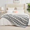 Amelie Home Reversible Plush Knit Throw Blanket - Soft & Cozy Feather Yarn Design - 4 of 4