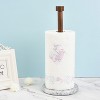 SharpChef Countertop Marble Paper Towel Holder, Acacia Wood, Rust Proof, Fits Most Size Paper Roll - 2 of 4