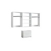 HomeStock Devi Series 31.5–94.5in. W  Modular Closet System Wall Mount Double Hanging Rods 6-Shelf Wood Closet System - 2 of 4