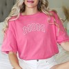 Simply Sage Market Women's Embroidered Mom Varsity Outline Short Sleeve Garment Dyed Tee - 2 of 3