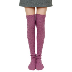 Wrapables Winter Warm Over the Knee Thigh High Long Boot Socks - 1 of 4